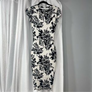 B&W FLORAL DRESS